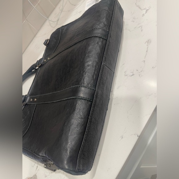 Fossil Leather Laptop Briefcase messenger Bag NO LONG STRAP - Picture 5 of 7